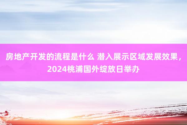 房地产开发的流程是什么 潜入展示区域发展效果，2024桃浦国外绽放日举办