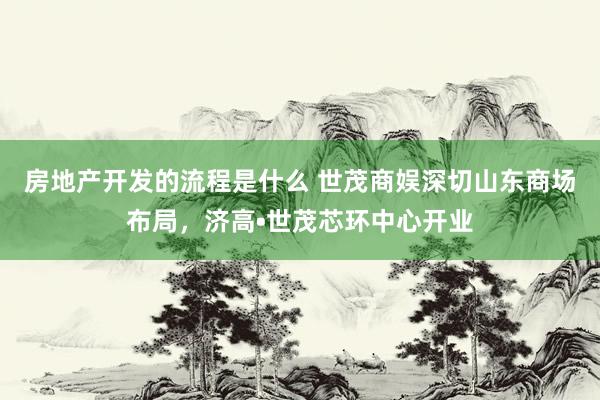 房地产开发的流程是什么 世茂商娱深切山东商场布局，济高•世茂芯环中心开业