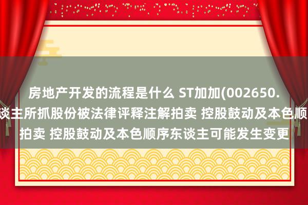 房地产开发的流程是什么 ST加加(002650.SZ)：公司本色顺序东谈主所抓股份被法律评释注解拍卖 控股鼓动及本色顺序东谈主可能发生变更