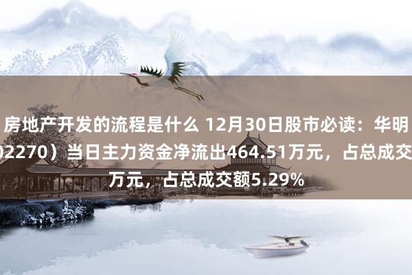 房地产开发的流程是什么 12月30日股市必读：华明装备（002270）当日主力资金净流出464.51万元，占总成交额5.29%