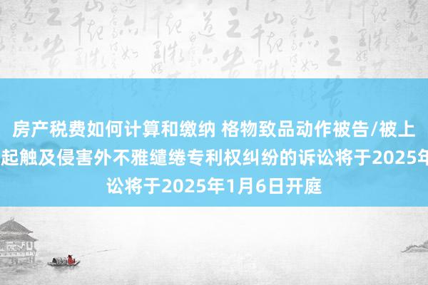 房产税费如何计算和缴纳 格物致品动作被告/被上诉东谈主的1起触及侵害外不雅缱绻专利权纠纷的诉讼将于2025年1月6日开庭