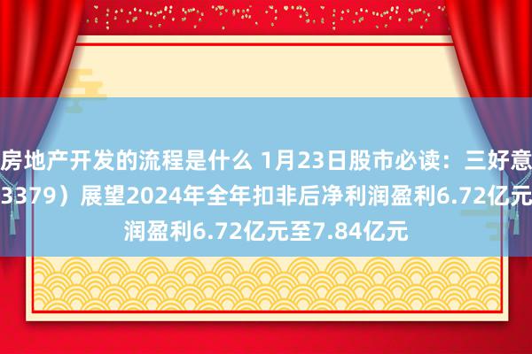 房地产开发的流程是什么 1月23日股市必读：三好意思股份（603379）展望2024年全年扣非后净利润盈利6.72亿元至7.84亿元