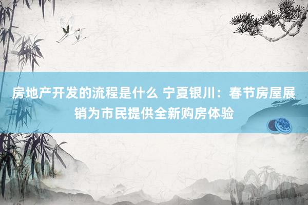 房地产开发的流程是什么 宁夏银川：春节房屋展销为市民提供全新购房体验