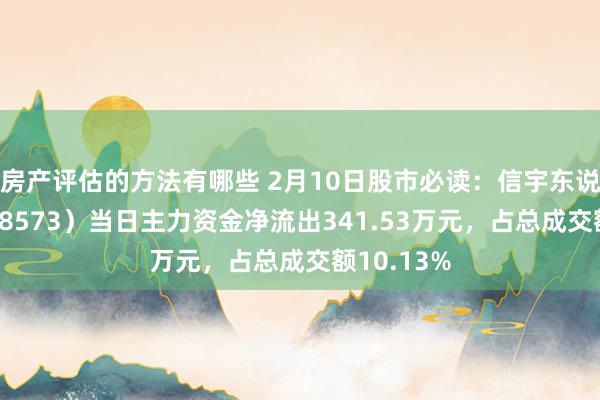 房产评估的方法有哪些 2月10日股市必读：信宇东说念主（688573）当日主力资金净流出341.53万元，占总成交额10.13%