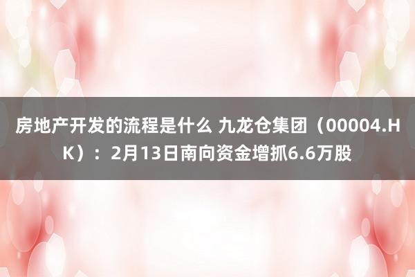 房地产开发的流程是什么 九龙仓集团（00004.HK）：2月13日南向资金增抓6.6万股