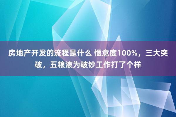 房地产开发的流程是什么 惬意度100%，三大突破，五粮液为破钞工作打了个样