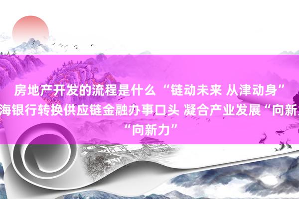 房地产开发的流程是什么 “链动未来 从津动身” 渤海银行转换供应链金融办事口头 凝合产业发展“向新力”