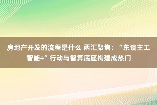 房地产开发的流程是什么 两汇聚焦：“东谈主工智能+”行动与智算底座构建成热门