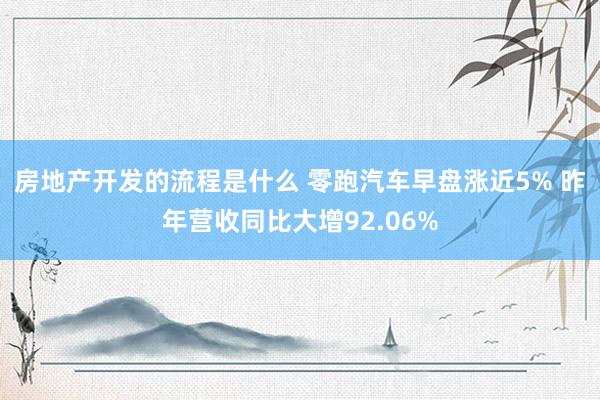 房地产开发的流程是什么 零跑汽车早盘涨近5% 昨年营收同比大增92.06%